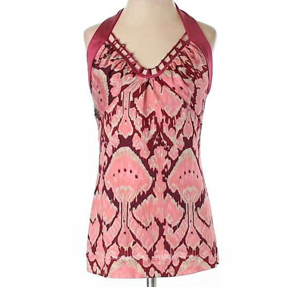 Marciano Kenya geometric print halter top in red/coral - Picture 1 of 4